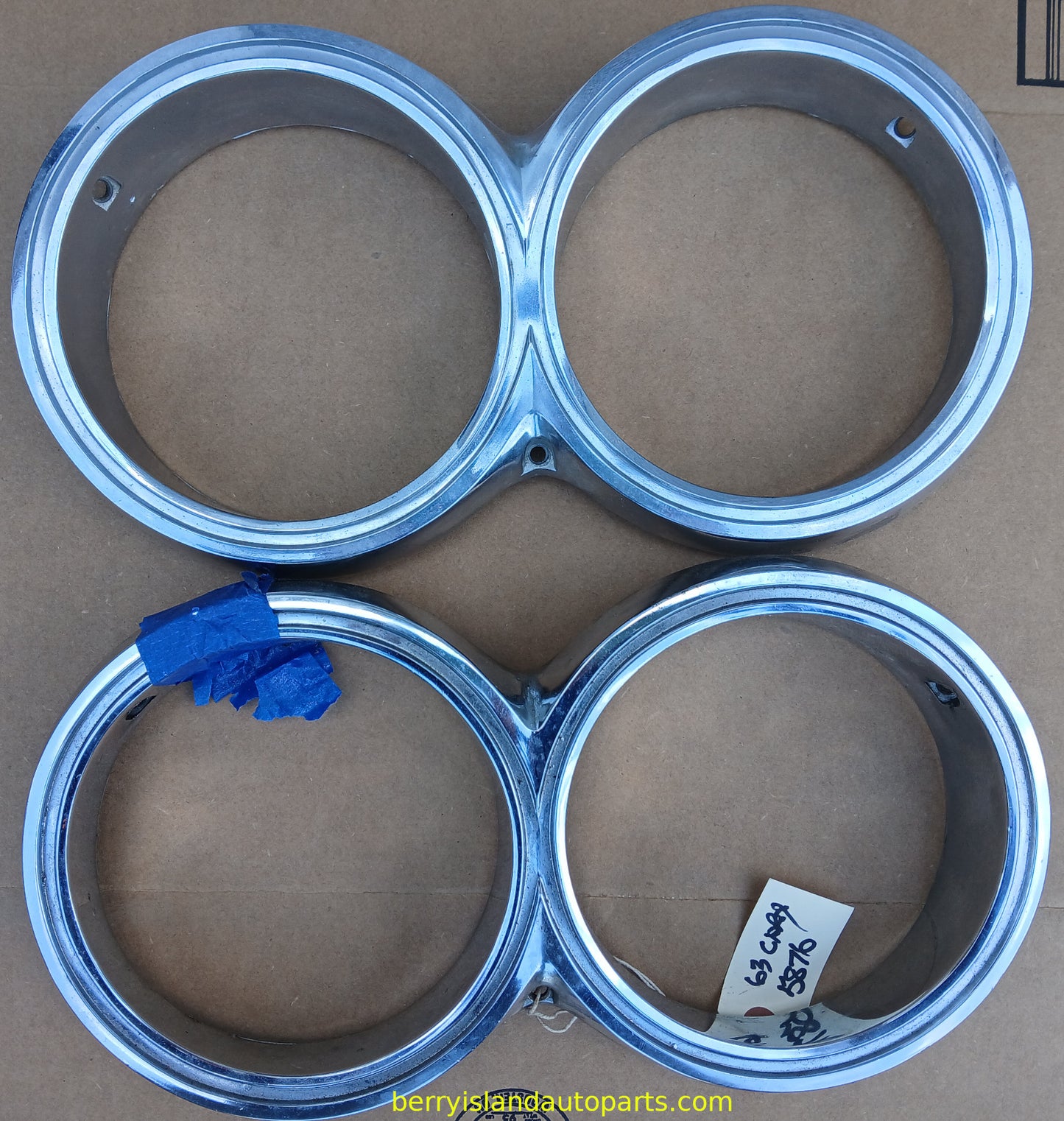 1963 Chrysler Newport Headlight Bezels pair