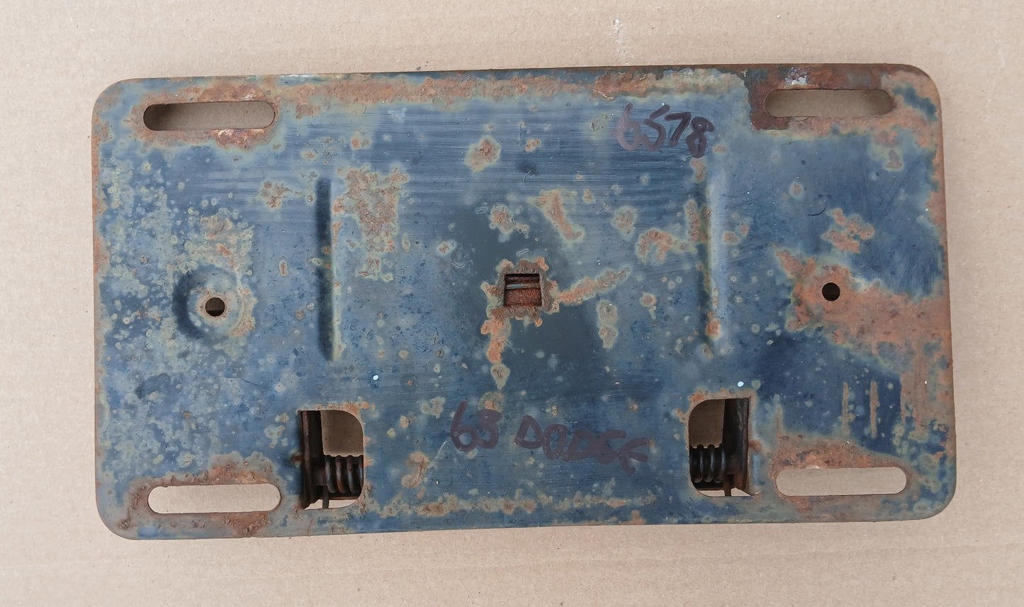 1963 Dodge 330 Flipdown License Plate Holder