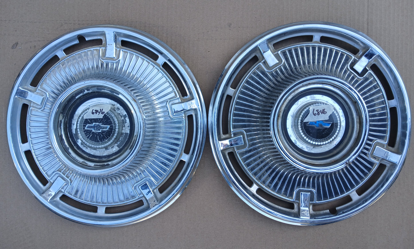 1965 Chevrolet Impala Malibu Wheel Covers Pair 14 inch