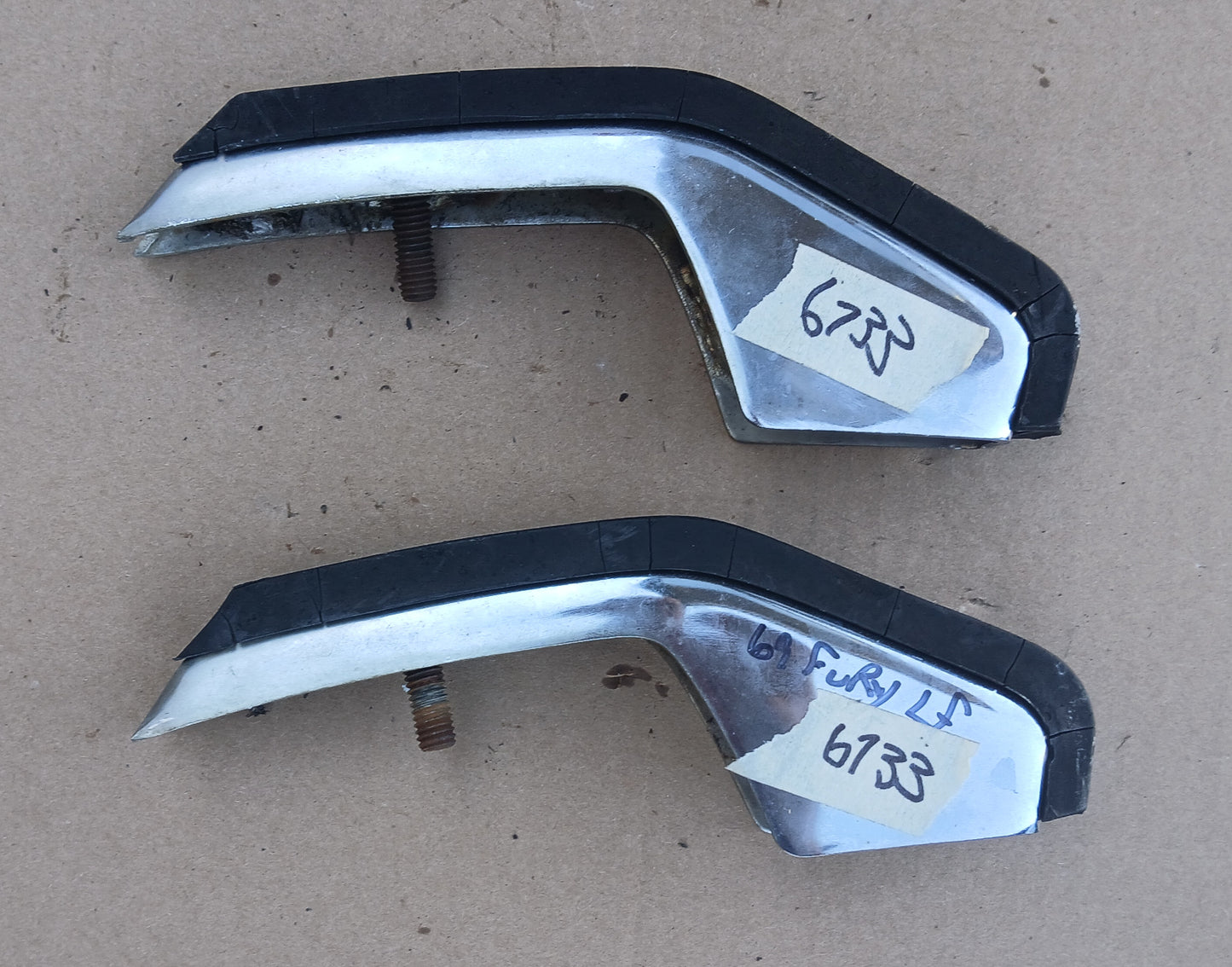 1969 Plymouth Fury Front Bumper Guards Pair
