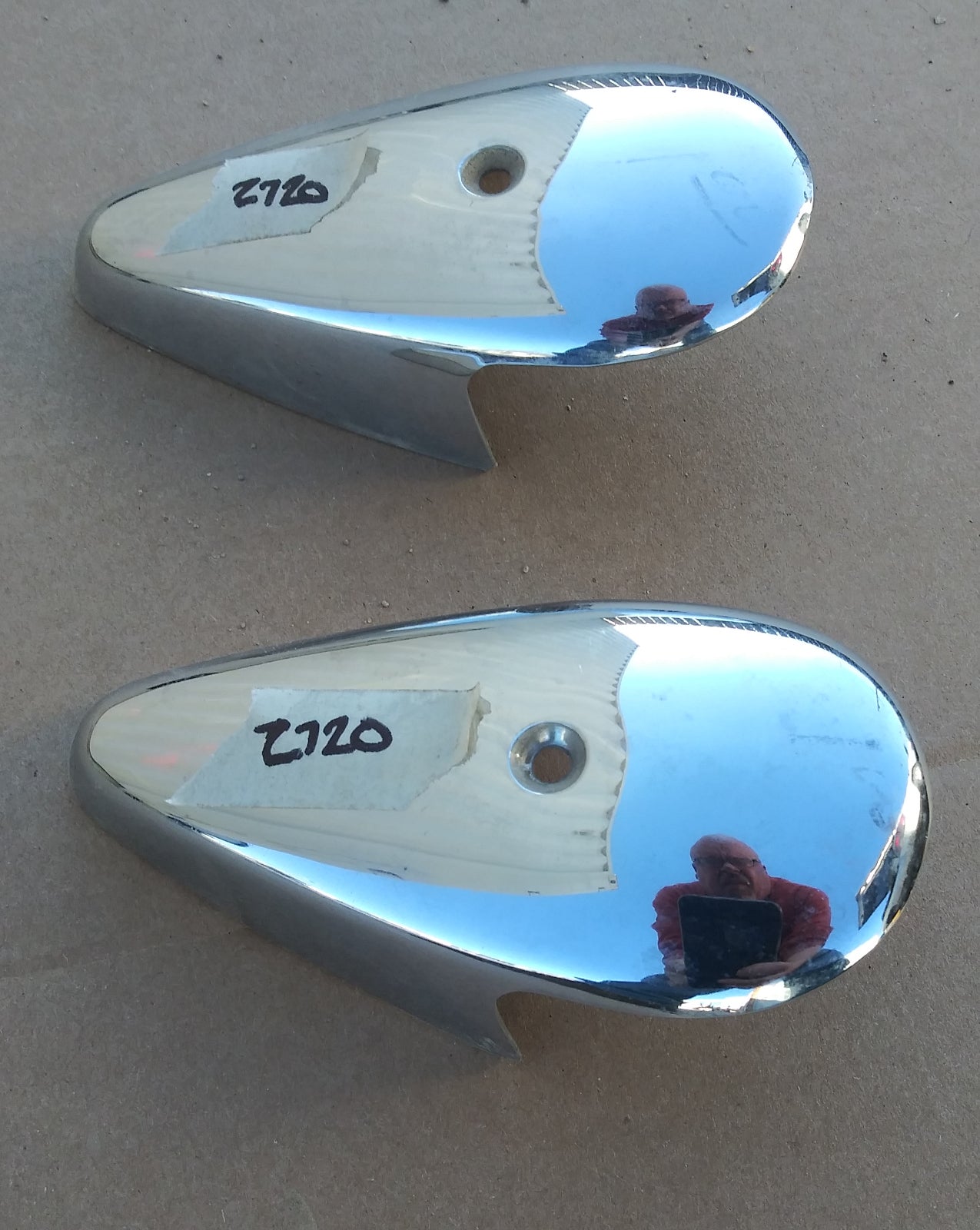 1960s VW Beetle turn signal caps pair