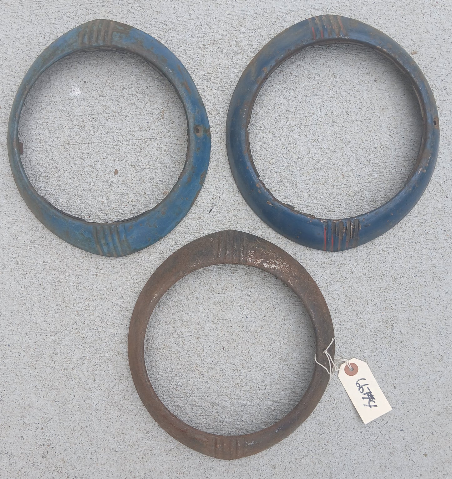 1946-48 Chevrolet Headlight Bezels lot of 3