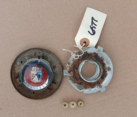 1953 Ford Horn Ring Retainer Plate with Center Emblem 50th Anniversary