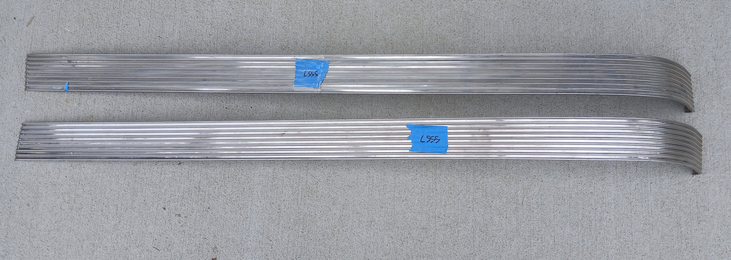 1955 Pontiac Waterfall Hood Bands Pair Star Chief Chieftain Safari