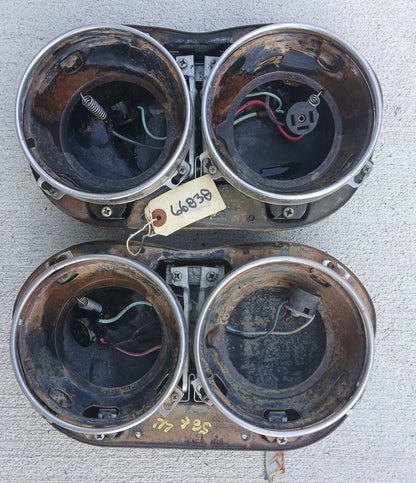 1958 Edsel Headlight Housing Buckets pair Citation Pacer Burmuda