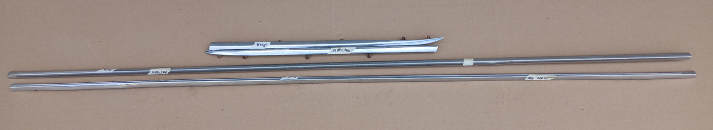 1959 Chevrolet 4 Door Rear Quarter Wing Trim Set Impala Belair Biscayne