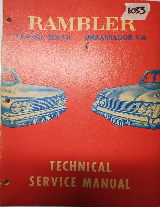 1961 Rambler Technical Service Manual Used