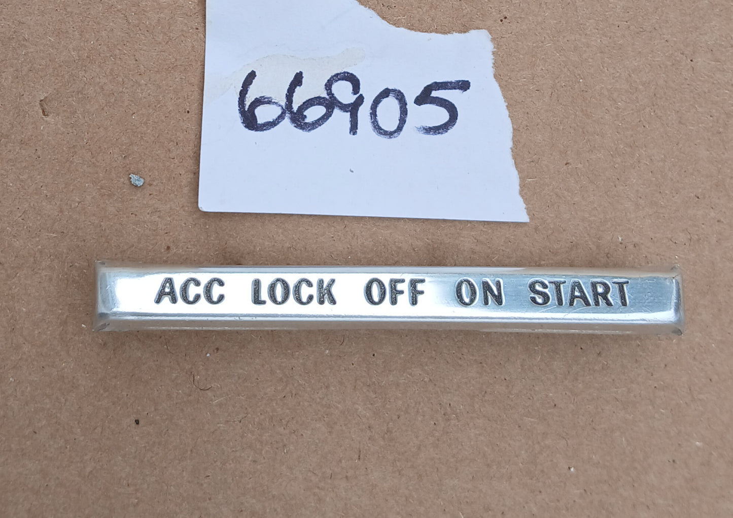 1963-64 Chevrolet Dash Trim ACC LOCK OFF ON START