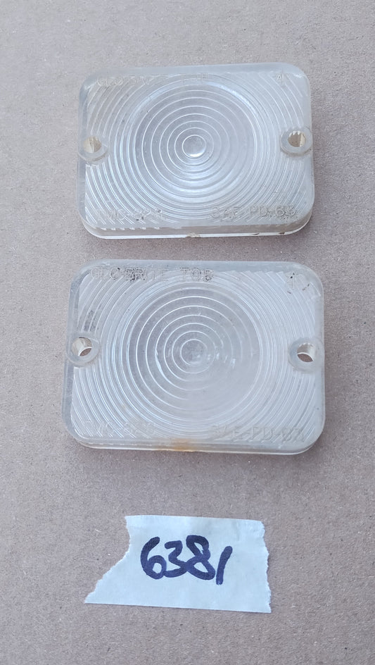 1963 Ford Fairlane Falcon turn signal lenses pair clear
