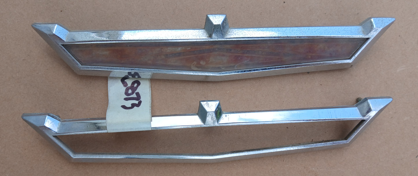 1963 Ford Galaxie C Pillar Emblems pair