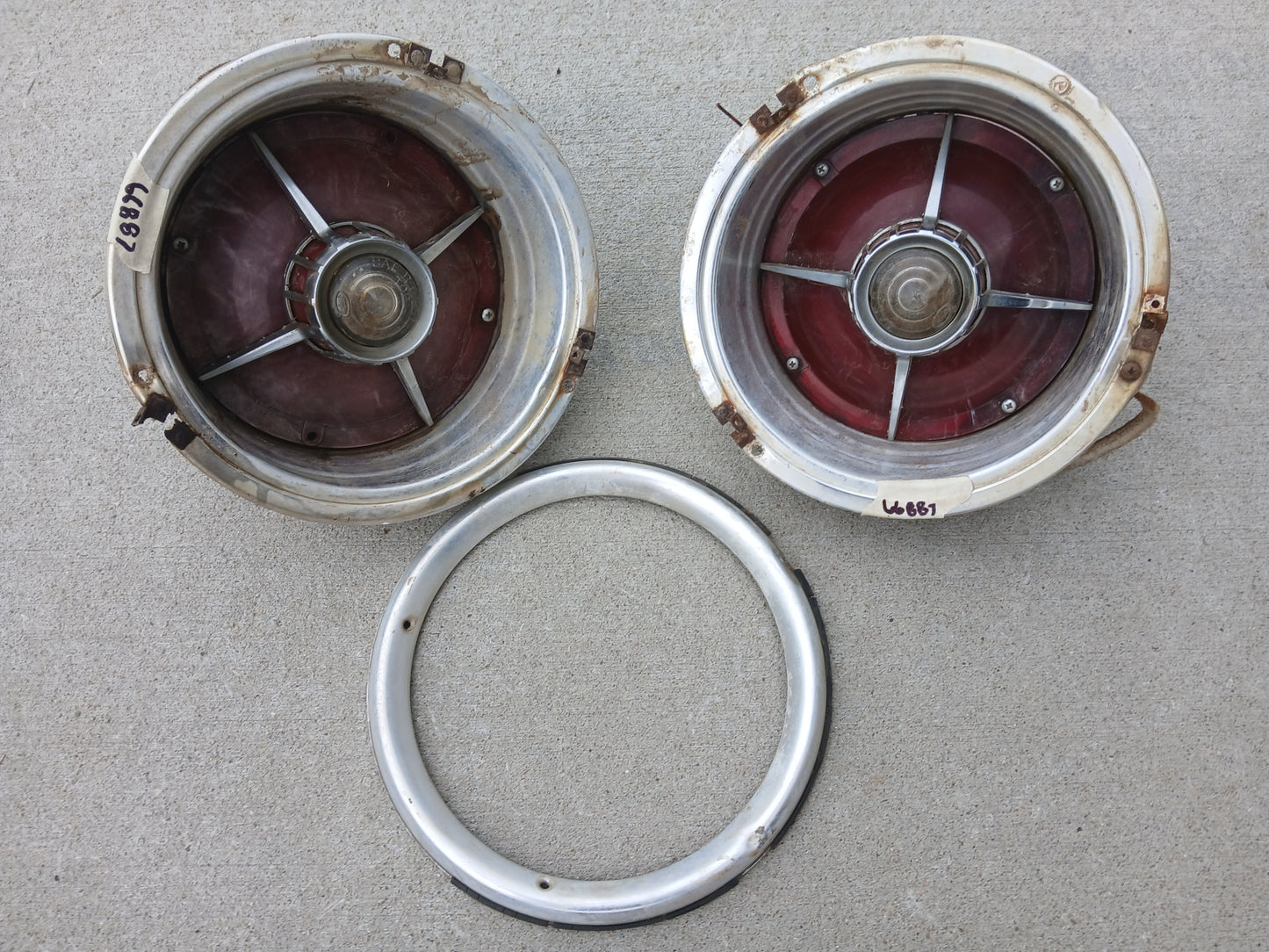 1963 Ford Galaxie Taillight Assembly pair SAE-R-63FD