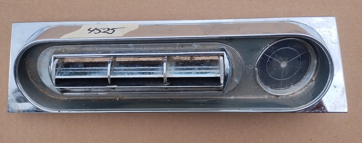 1963 Pontiac Catalina dash clock AC vent bezel clock delete