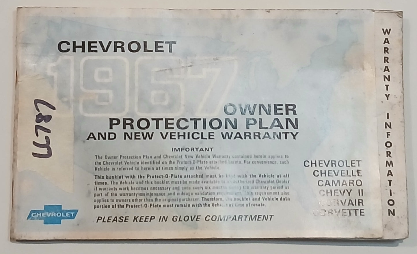 1967 Chevrolet Owner Protection Plan with ProtectoPlate