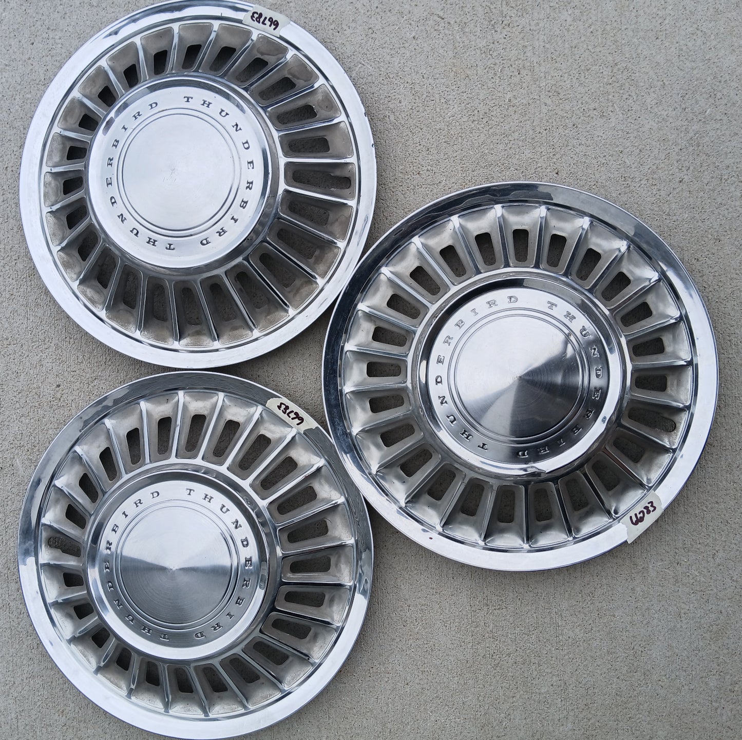 1967 Ford Thunderbird Wheel Covers 3 count