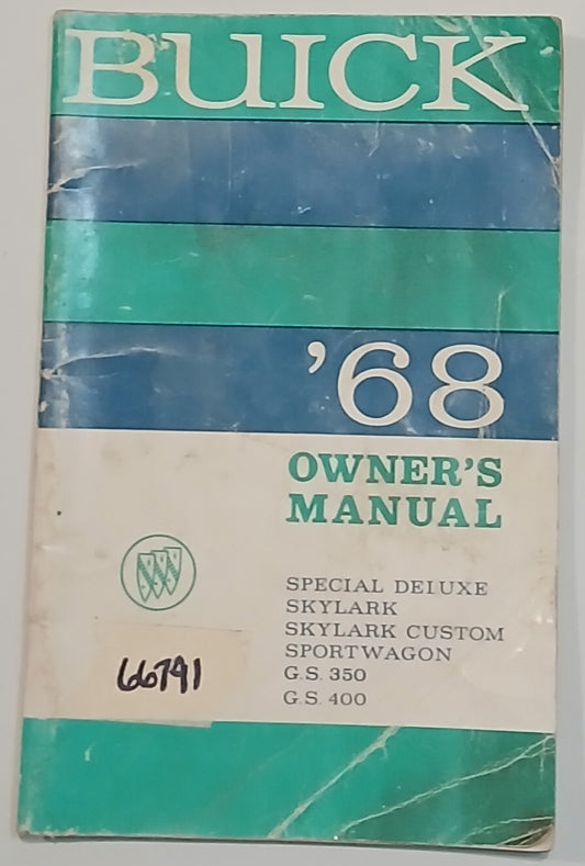 1968 Buick Owners Manual Mid Size 13879733