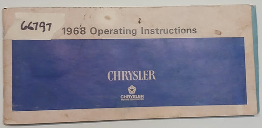 1968 Chrysler Operating Instructions