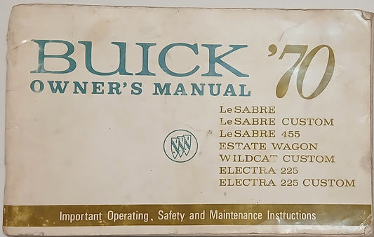 1970 Buick Owners Manual