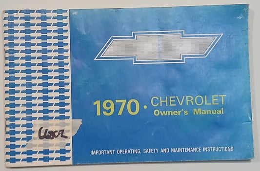 1970 Chevrolet Owners Manual