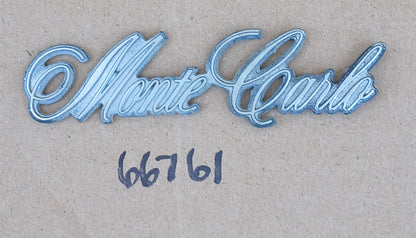 1971 Chevrolet Monte Carlo C Pillar Script