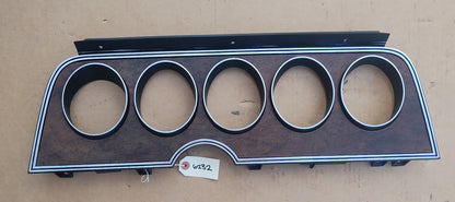1972 Mercury Montego instrument cluster wood standard gauge set
