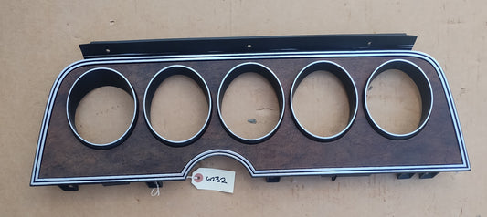 1972 Mercury Montego instrument cluster wood standard gauge set