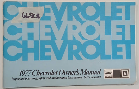 1977 Chevrolet Owners Manual