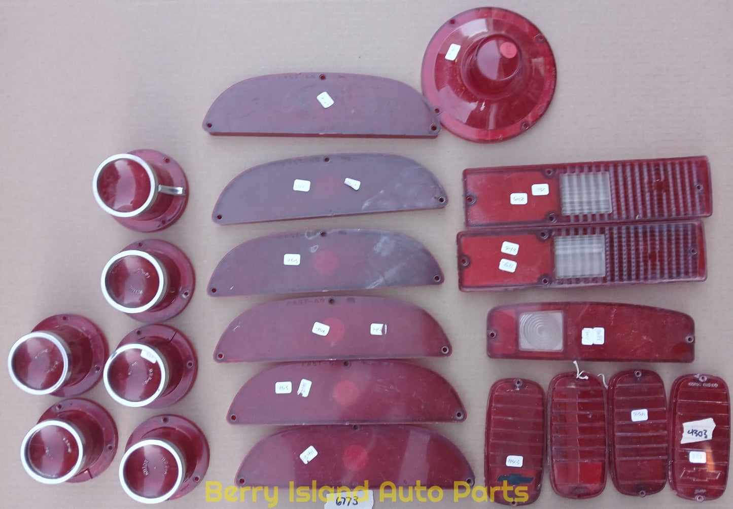 Box of Taillight Lenses Lot of 20