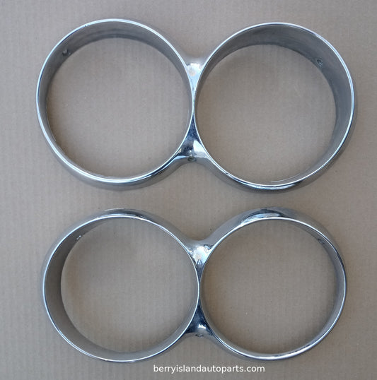 1964 Ford Thunderbird headlight bezels pair OEM