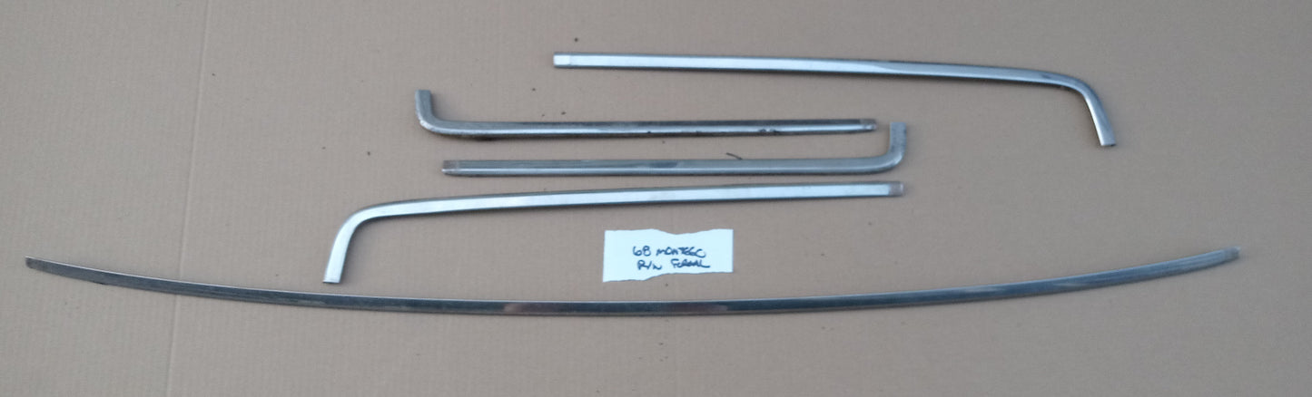 1968 Mercury Montego rear window trim formal roof