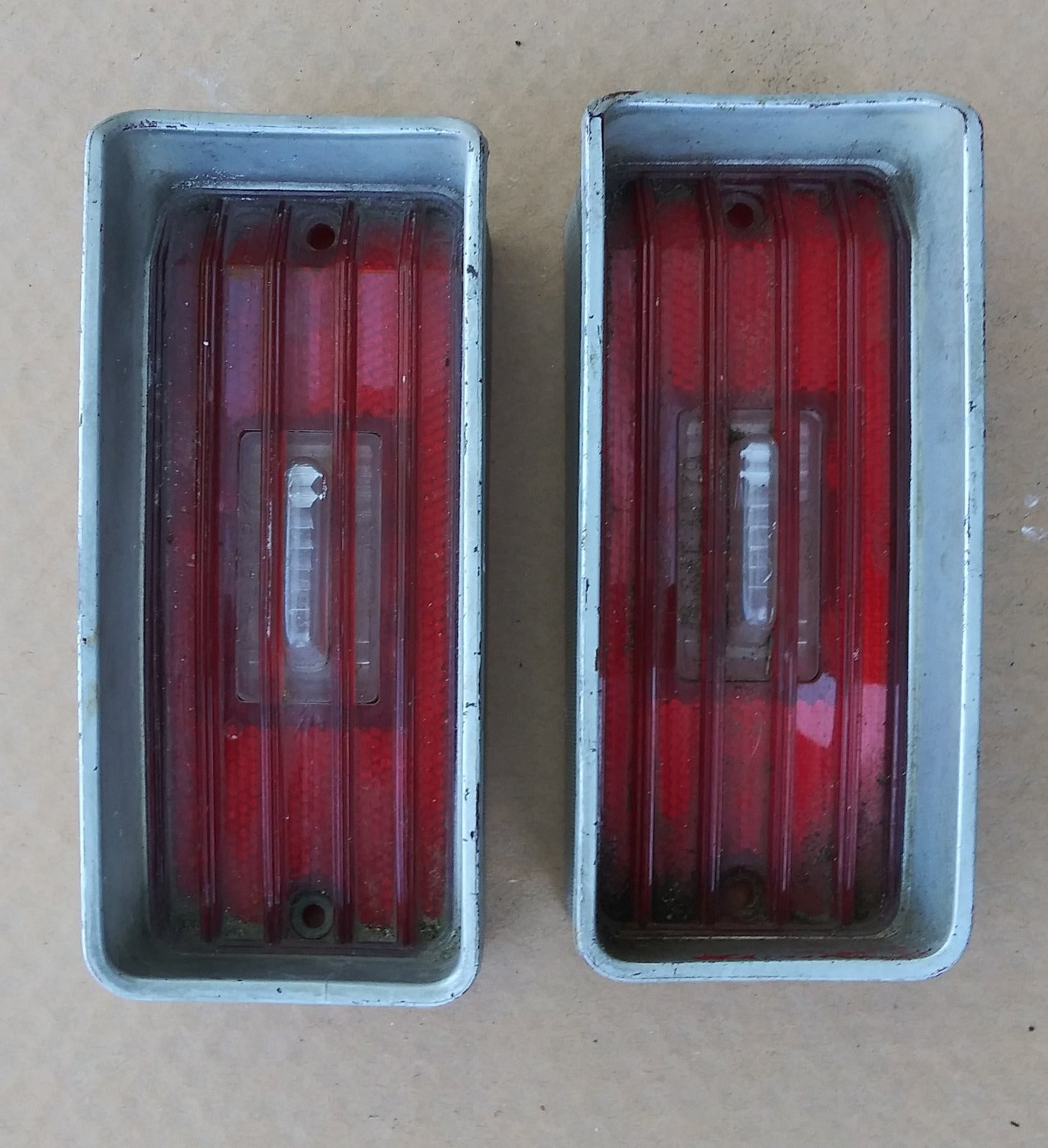 1970 Chevrolet Caprice Impala Backup Light Lenses pair OEM